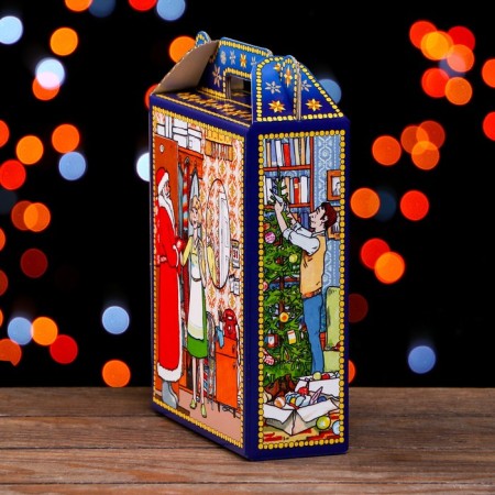 Gift box "Retro New Year" 16.8 x 7 x 25 cm-2