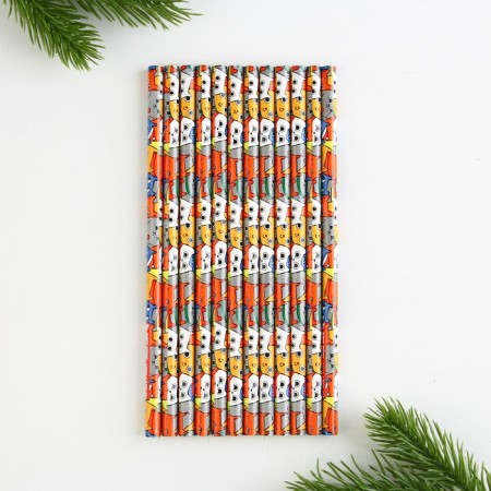 New Year. Pencil simple blackographic "Funny New Year"-1