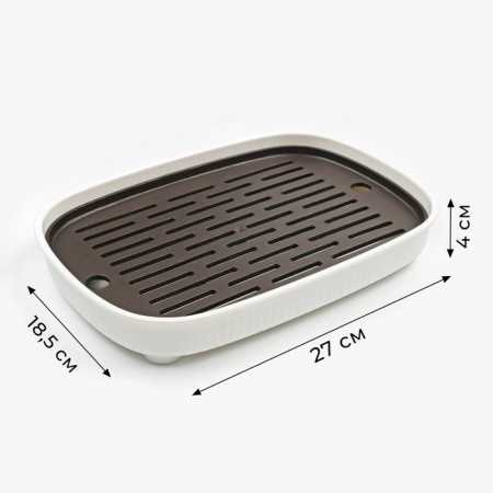 Tray for the tea ceremony, 27 x 18.5 x 4 cm, brown