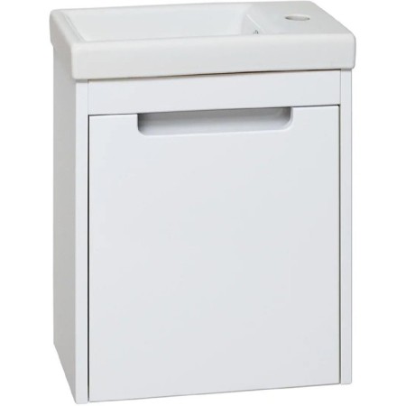 Tumbling "Mikher 40" Suspended white with shell "Como 40" 22 x 40 x 45 cm