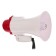 Megaphone manual RAD-01, 15 W, range up to 200 m, recording 10 sec, 3 modes white