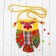 Soft handbag "owl", patchwork, species mix