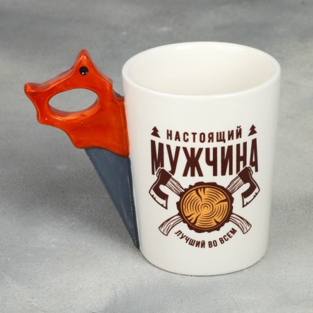 Mug "Real Man", with a mold pen, 400 ml