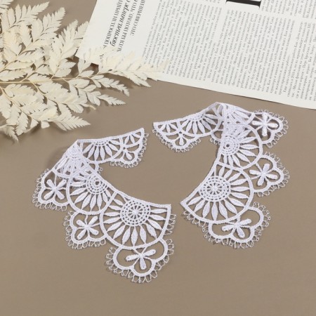 Collar sewing, guipyur, 23 × 7.5 cm, white color-1