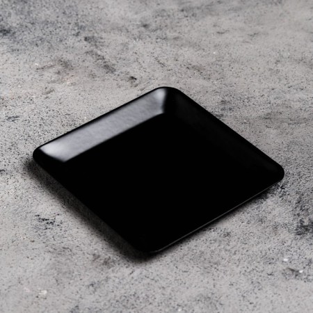 Summary Metal "plate", 10x10x1.1 cm, black-2