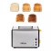 Toster KitFort KT-6203, 850 W, 5 grinding modes, 2 toasts, metallic