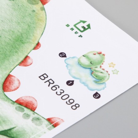 Sticker Plastic Interior color "Baby Dinosaur on the cloud" 30x60 cm-1