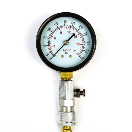 A compressometer for gasoline engines with 2 adapters in the case-2