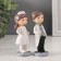 Polystone souvenir "A doctor with a phonondoscope and a nurse with a minzurka" set 2 pcs 3.5x4x11 cm