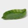 Glass Serving shares "Leaf", 31 × 19 cm, green color