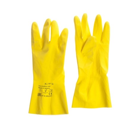 Gloves Latex reusable yellow, size XL-2