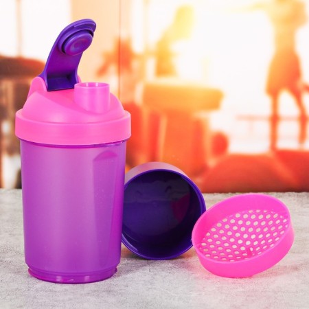 Sports shaker with a bowl for protein, 500 ml-1