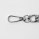 A chain for a bag, with carbines, metal, flat, 18 × 13 mm, 60 cm, silver color