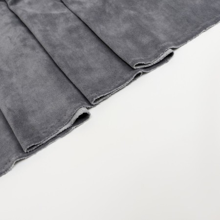 Velur flap, on a knitted basis, gray 100 × 180 cm, 80% cotton, 20% p/e-1