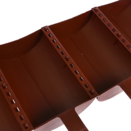 Decorative fence, 24 × 100 cm, 10 sections, plastic, brown, "logs"-8