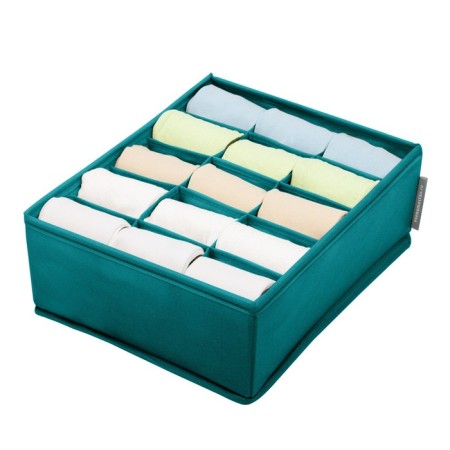 Organizer for linen, 15 cells, turquoise color