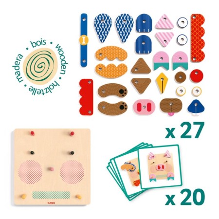 Developing game Djeco "Collect the Beasts", a series of Educational Wooden Games-1