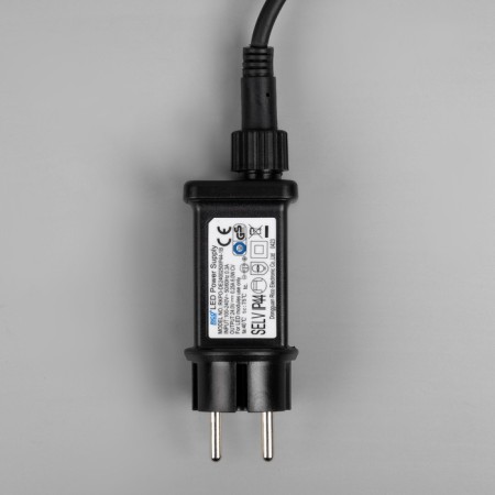 Garland "Clip-Light" 3 threads of 20 m, IP44, UMS, dark thread, 399 LED, glow blue, 8 modes, 24 V-2