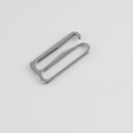 Hand hook, metal, 20 mm, 20 pcs, silver color-1