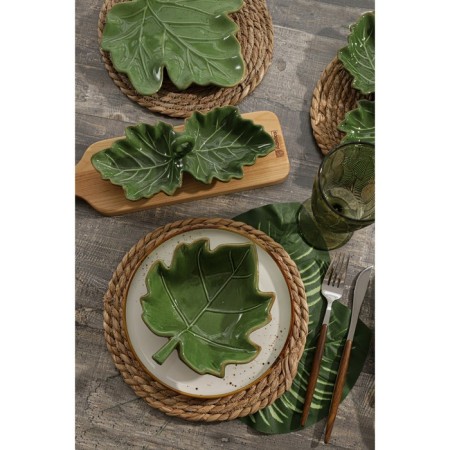 Serving share "Leaf", 20.2 × 2.2 cm, green color-6
