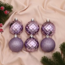 Set of balls plastic D-6 cm, 6 pcs 