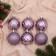 Set of balls plastic D-6 cm, 6 pcs "Elite Geometry" Lilac