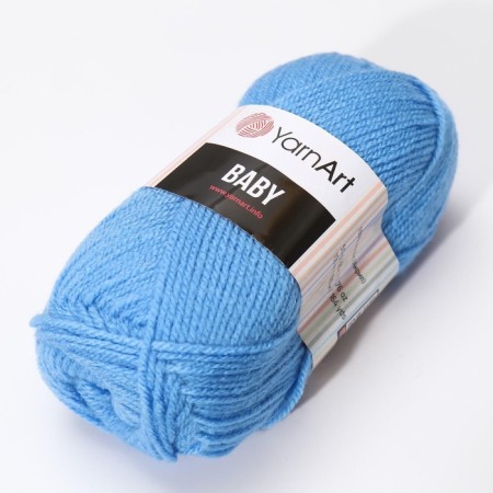 Baby yarn 100% acrylic 150m/50g (600 bright blue)-2