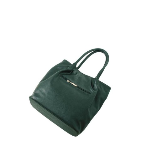 Bag Female claim. Kozh, lightning, green color-1