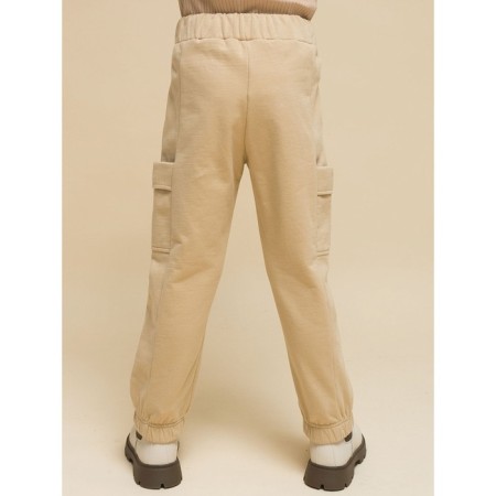 Pants for girls, height 134 cm, sandy color-5