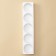 The shape for mousse desserts and baking is the “Circle”, 39 × 8 × 4.7 cm, 5 cells (D = 7.2 cm), white color