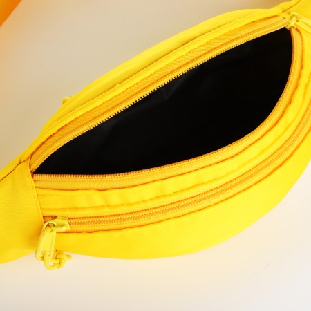 Lightning waist bag, 2 pockets, yellow color-4
