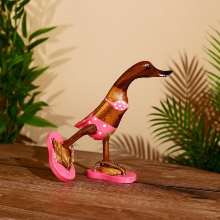 Souvenir "Duck in slaps" wood 27 cm