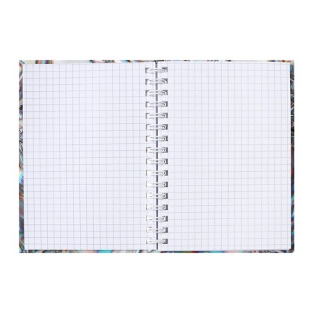 Notepad A6, 80 sheets in a cage, on a crest, "cosmic colors", a solid cover, lamination Soft-Touch, block 70g/m2-2