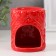 Aroma lamp ceramics "peacock" red 7x7x8.5 cm