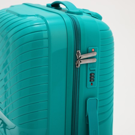 Middle suitcase 24 ", lightning department, code castle, 4 wheels, turquoise color-3