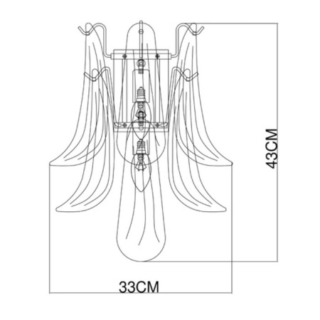 Wall lamp Arte Lamp Maya A4072AP-2GO, E14, 2x40 W, 33x22x43 cm, golden-4
