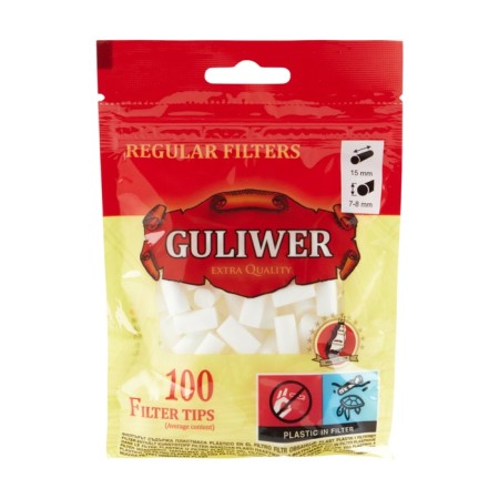 Filters for cigarettes, mouthpiece Guliwer, classic, D-8 mm