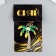 Metal keychain, enamel "Palma with coconuts" 11.4x4.2 cm