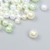 Decor for creativity plastic "Balls. Green lemon. Assorted" D = 3-8 mm, set 10 grams