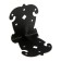 Corner Figus tundra , 90x90x80x2.1 reinforced, Black color 1 pc.