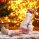 Soft toy "Santa Claus in a rose cap-free legs" 11x37cm, white-pink