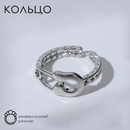 Ring "Bulavka" trend, silver color, dimensionless