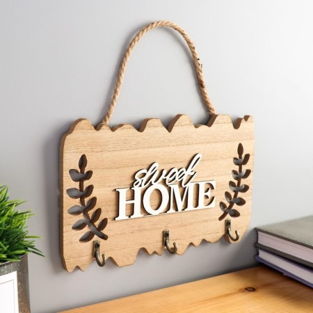 Hooks decorative wood "Sweet house. VETERS" MIX 14x22.5x3 cm-1