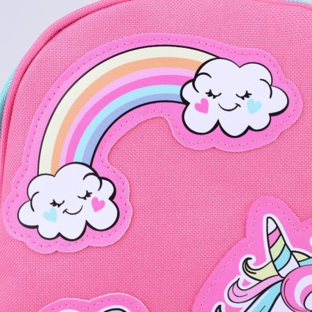 Youth backpack on lightning, mint/pink color-2
