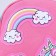 Youth backpack on lightning, mint/pink color