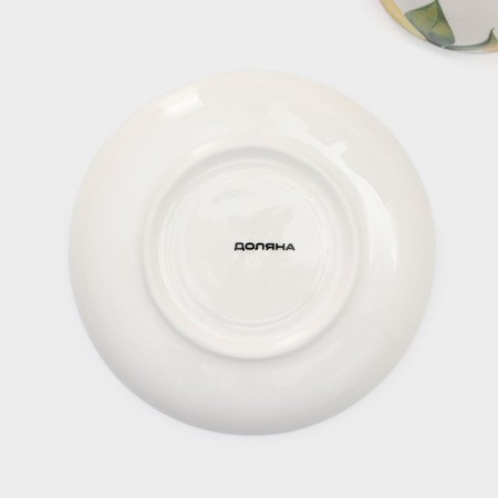 Service Porcelain Tea Daulay "Lemon", 12 objects: 6 cups 250 ml, 6 saucer d = 15.5 cm, white color-6
