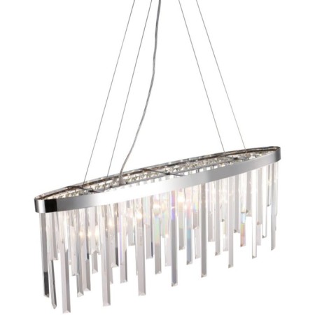 Crystal Crystal chandelier Venecia 6xe14 40w, size 90x20x45-100 cm, chromium color-2