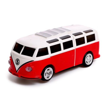 Retro bus robot, light and sound effects, transformed-4