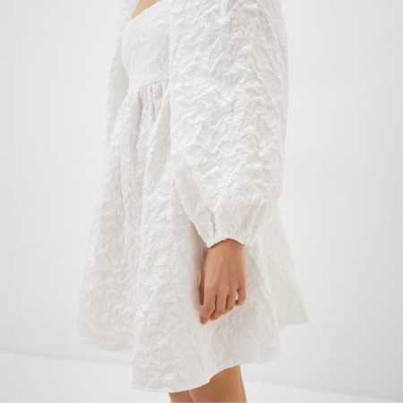 Women's dress with a bow Mist, p. M, white-2
