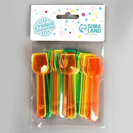 Tablespoons are plastic, in the set is 24 pieces, the colors of mix-2